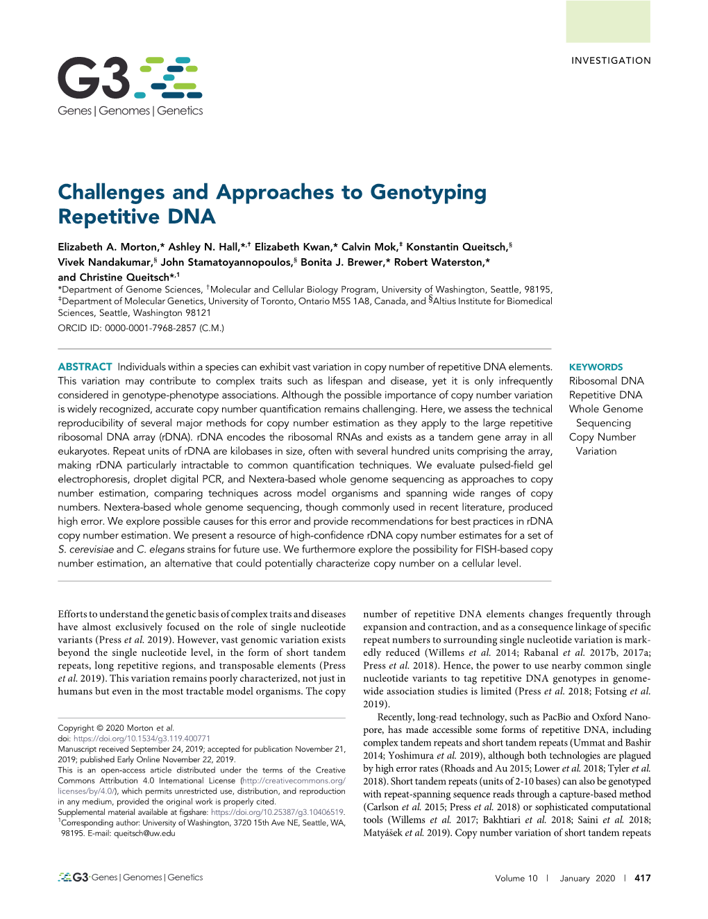 Challenges and Approaches to Genotyping Repetitive DNA
