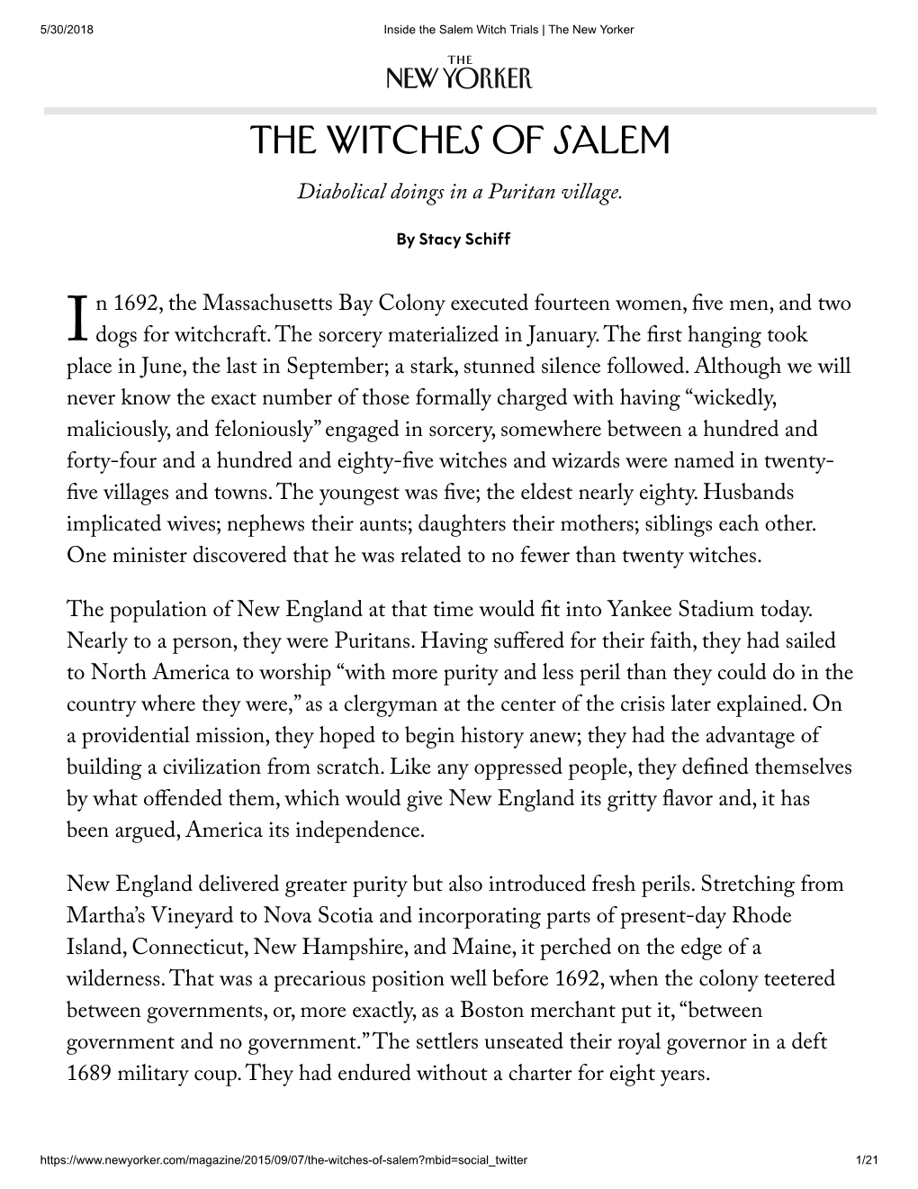The Witches of Salem