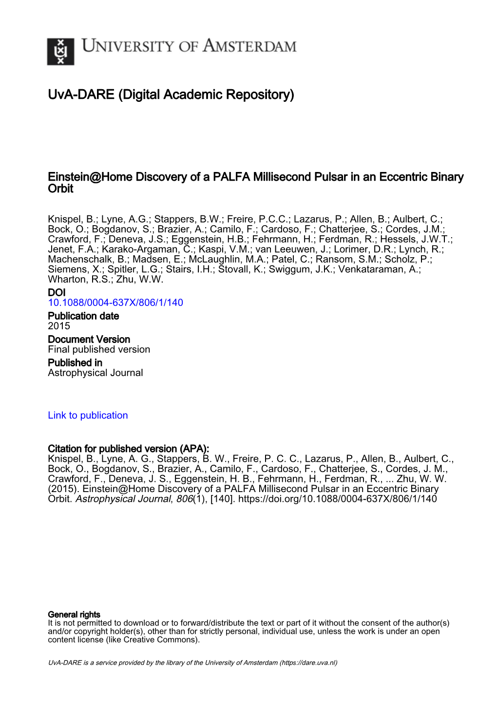 Einstein@Home Discovery of a PALFA Millisecond Pulsar in an Eccentric Binary Orbit