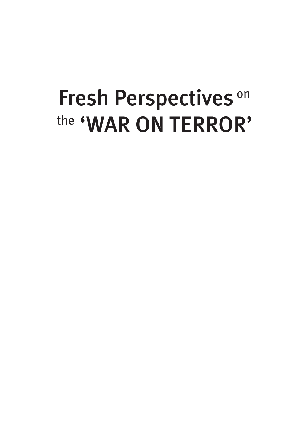 War on Terror’