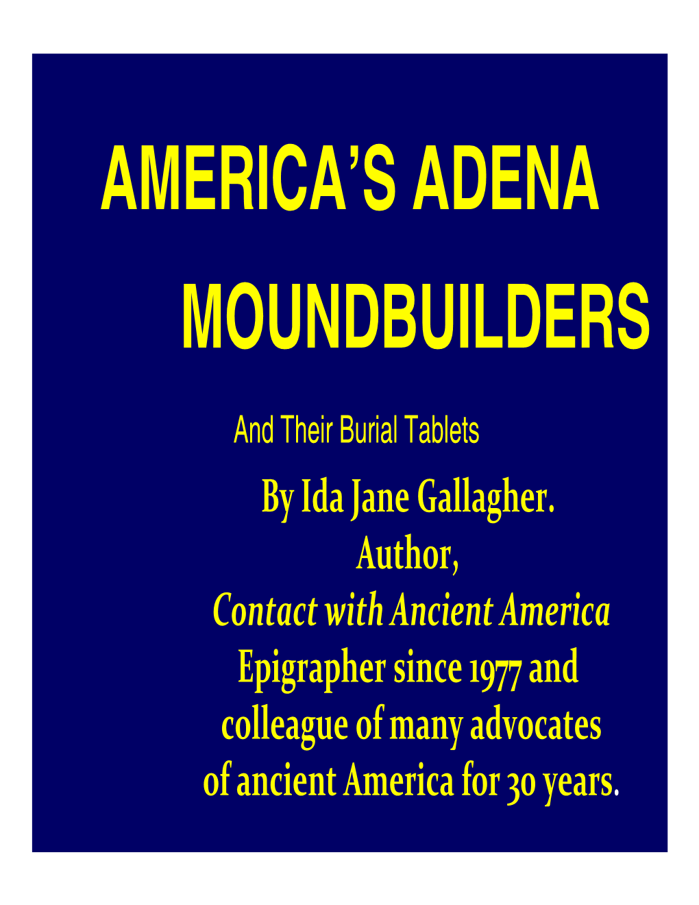 America's Adena Moundbuilders
