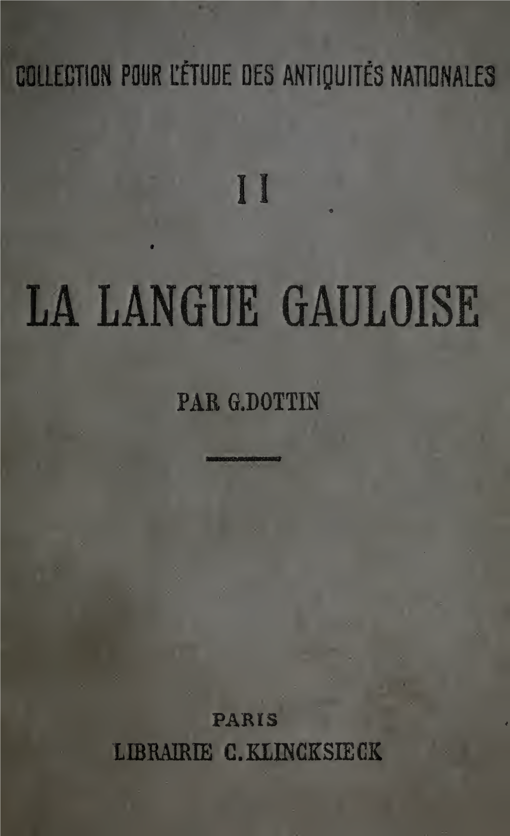 La Langue Gauloise