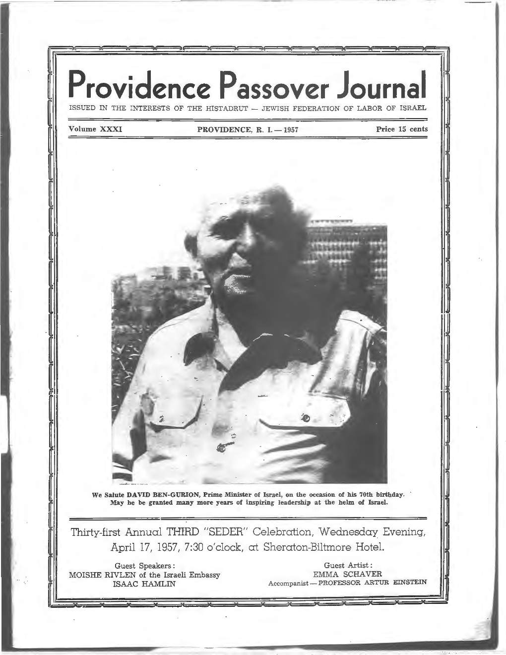 [ Providence Passover Journal