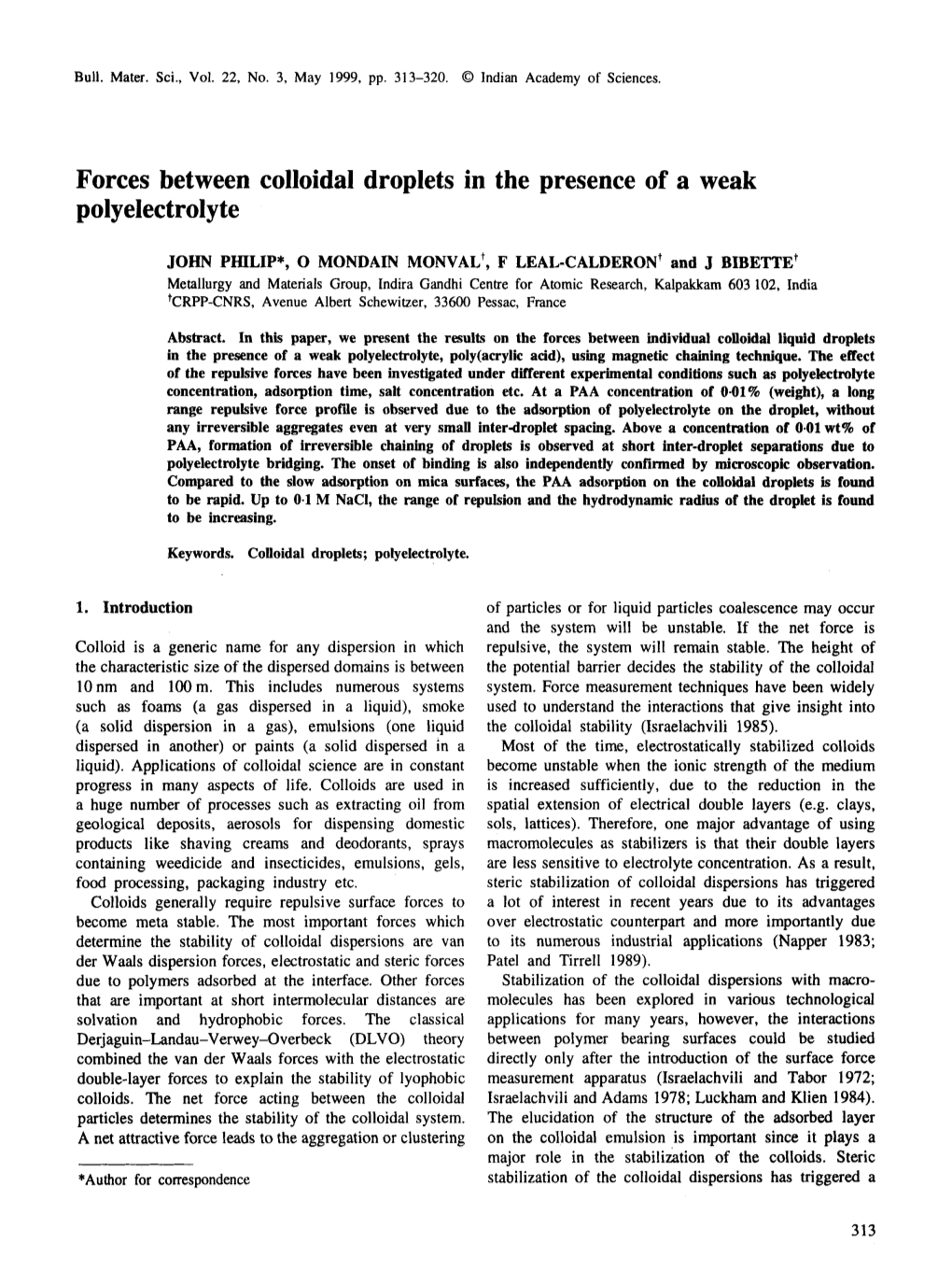 Forces Between Colloidal Droplets in the Presence of a Weak Polyelectrolyte