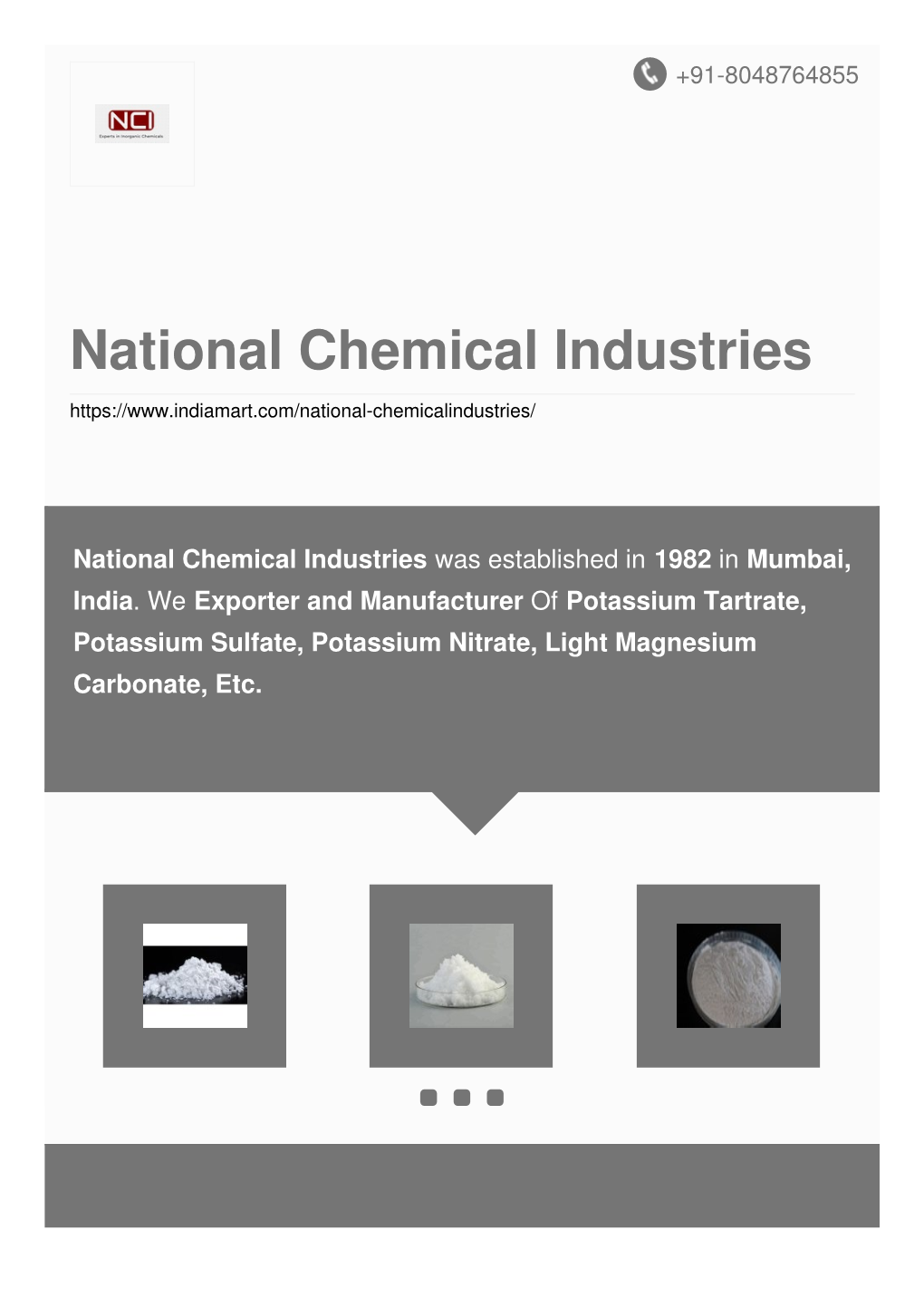 National Chemical Industries