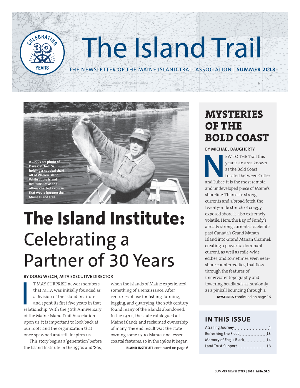 The Island Trail YEARS the NEWSLETTER of the MAINE ISLAND TRAIL ASSOCIATION | SUMMER 2018