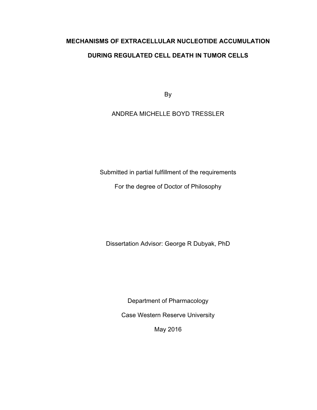 Mechanisms of Extracellular Nucleotide Accumulation