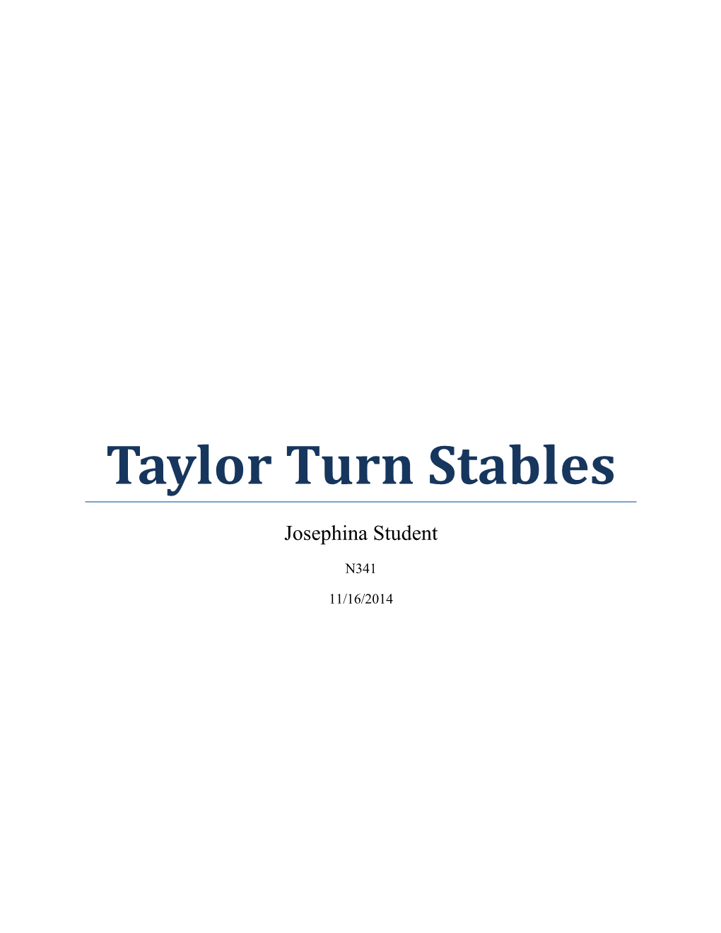 Taylor Turn Stables