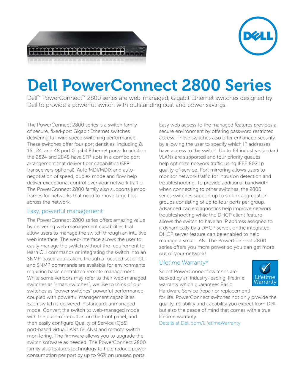 Dell Powerconnect 2800 Series