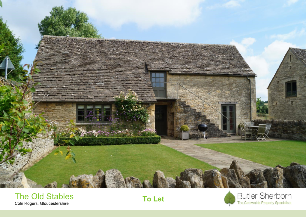 The Old Stables to Let Coln Rogers, Gloucestershire