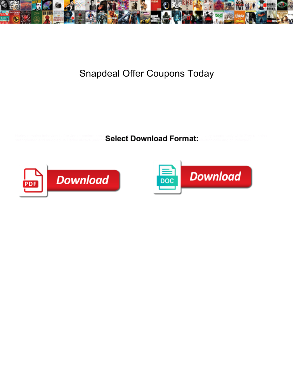 Snapdeal Offer Coupons Today