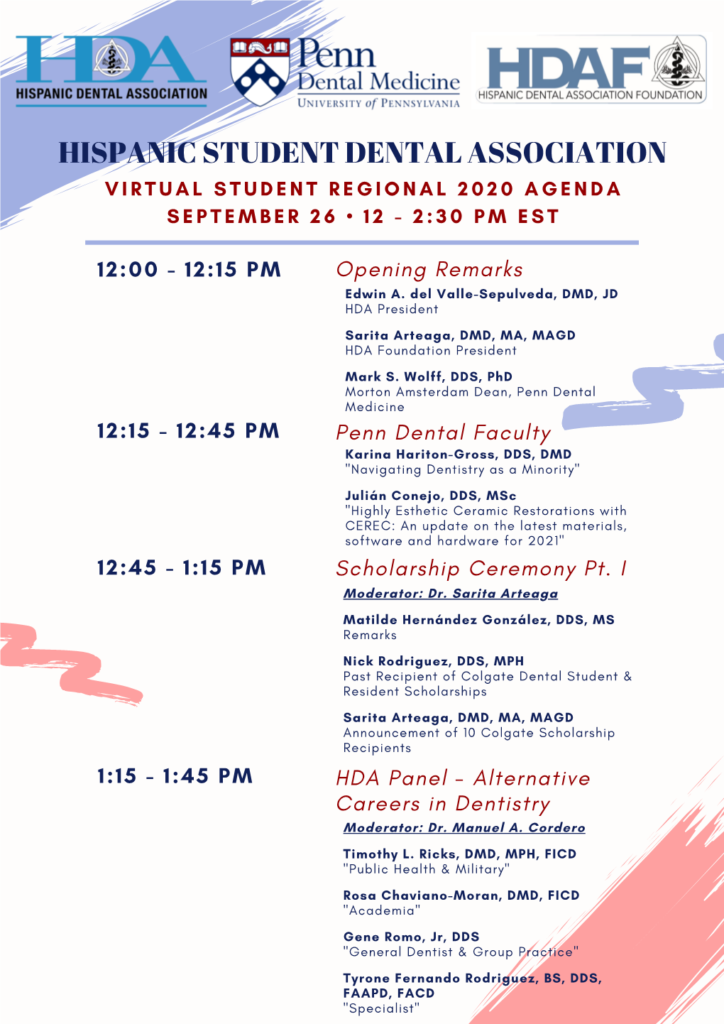 HSDA Virtual Conference Agenda