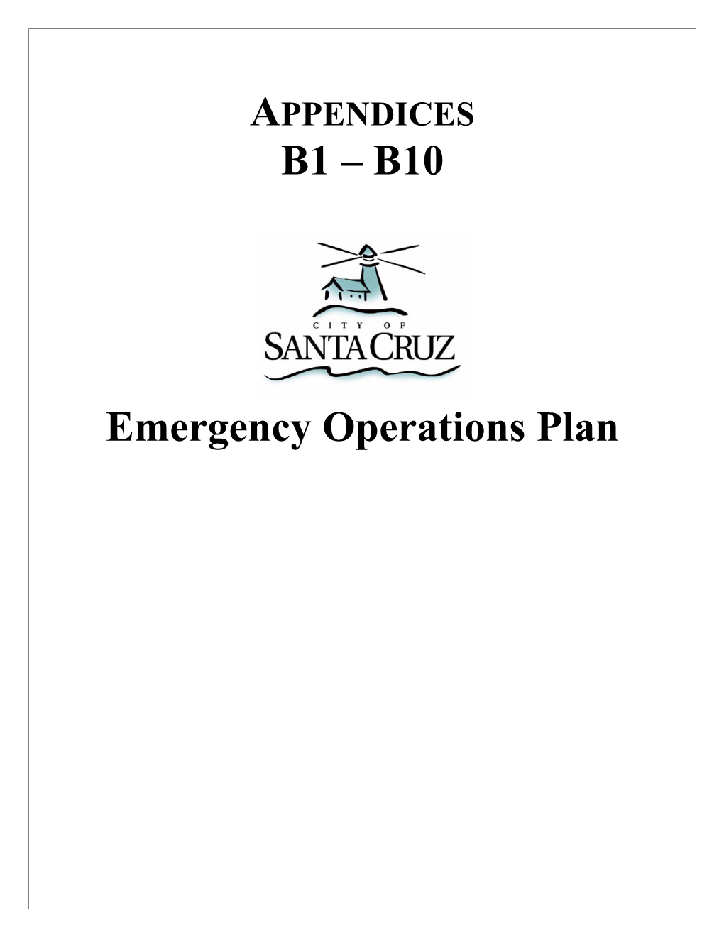 B10 Emergency Operations Plan