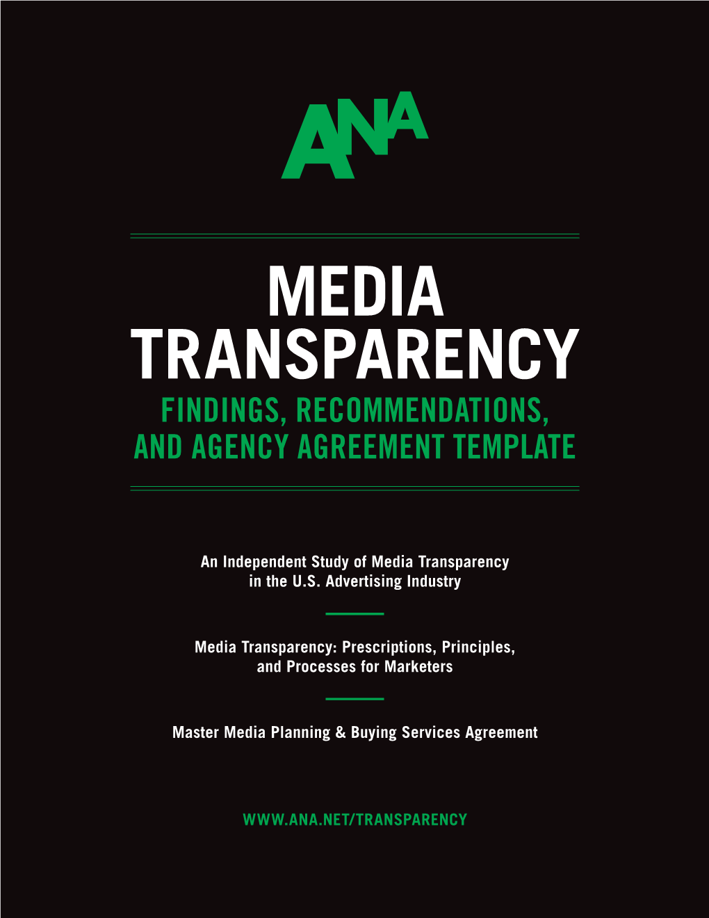 Media Transparency Findings, Recommendations, and Agency Agreement Template