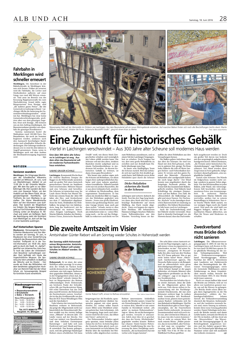 Zeitungsartikel Der