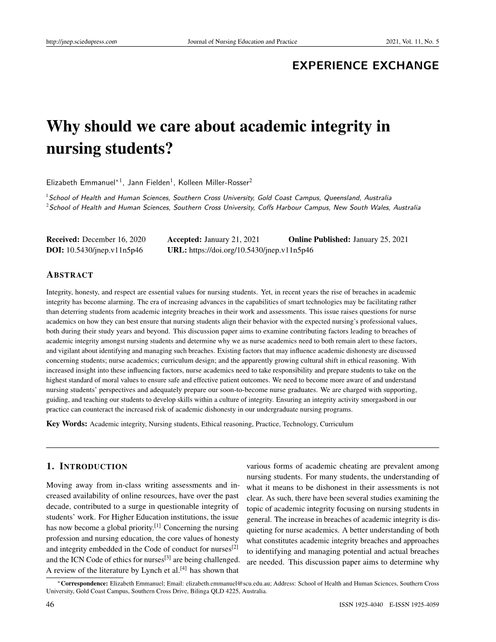 Why Should We Care About Academic Integrity in Nursing Students?