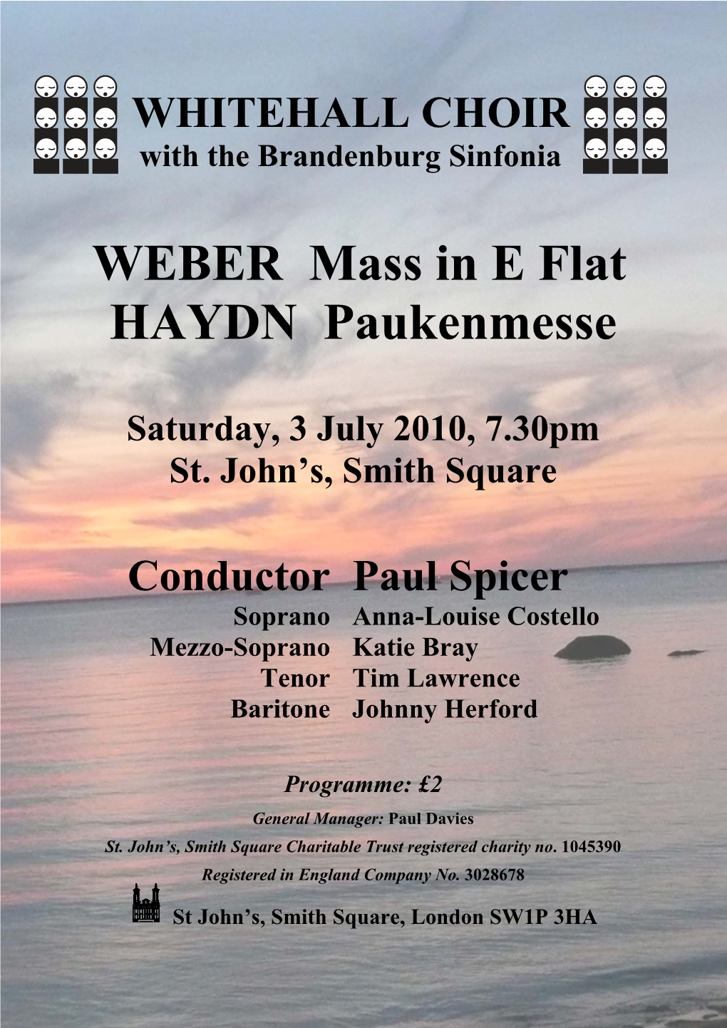 WEBER Mass in E Flat HAYDN Paukenmesse