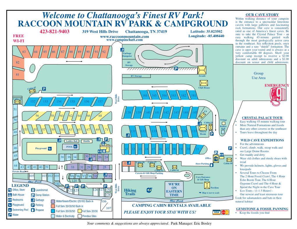 Welcome to Chattanooga's Finest RV Park!