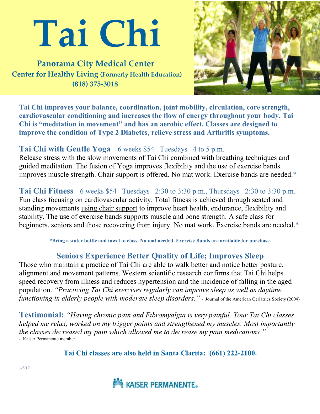 Tai Chi –Yoga