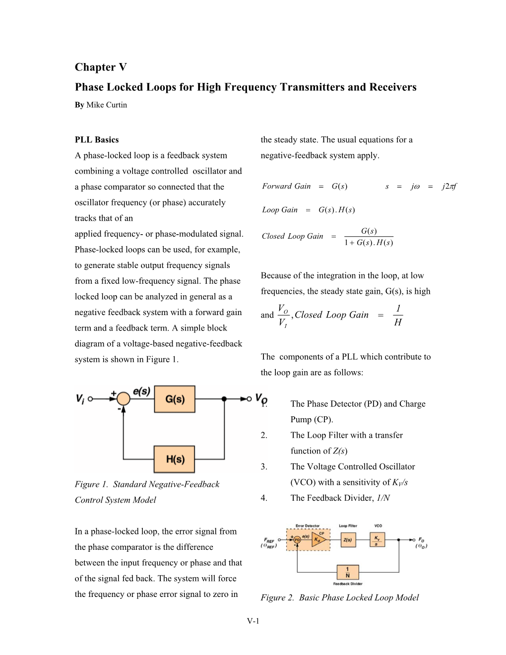 Phase Locked Loop for High Frequency Receivers and Transmitter