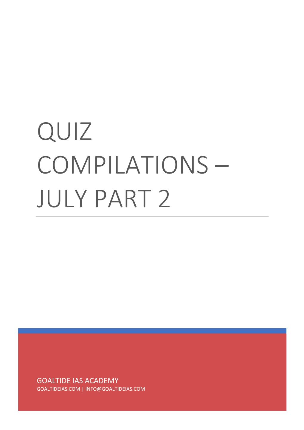 Quiz Compilations – July Part 2
