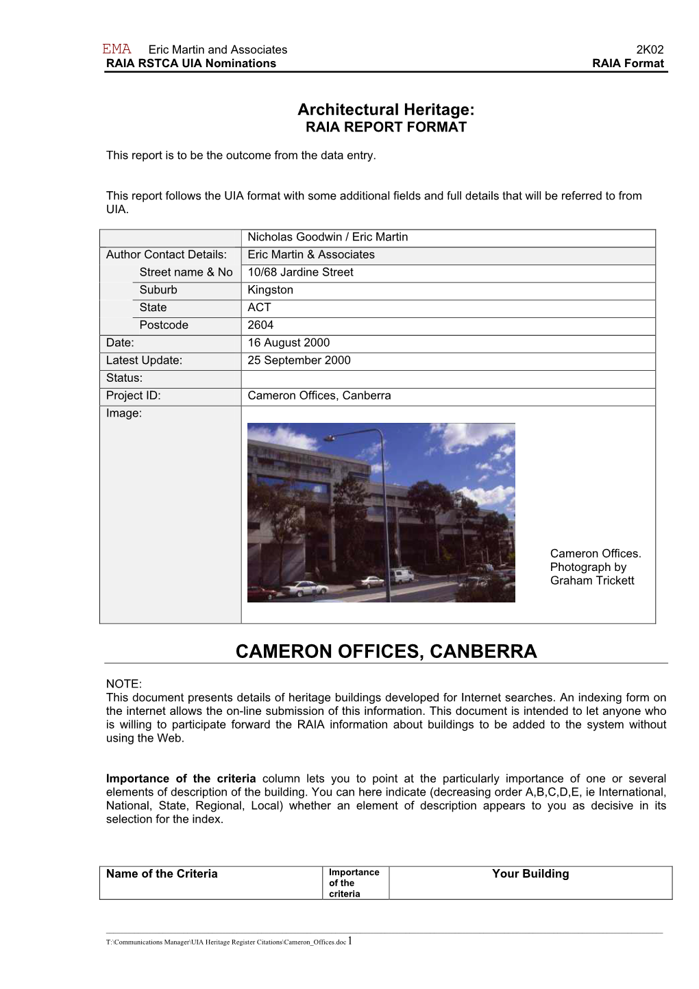 Cameron Offices, Canberra Image