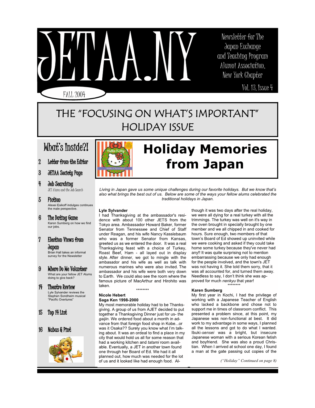 Holiday Issue