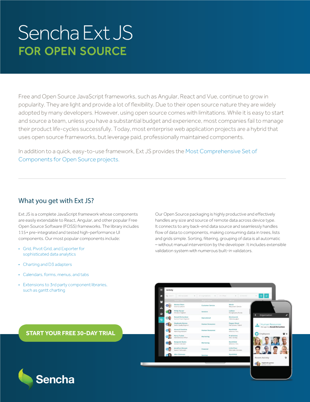 Sencha Ext JS for OPEN SOURCE