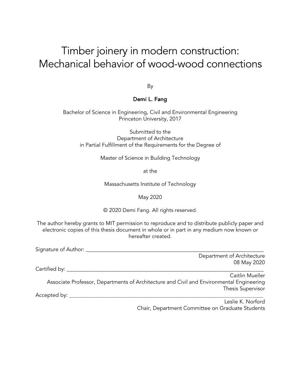 Timber Joinery in Modern Construction: Mechanical Behavior of Wood-Wood Connections