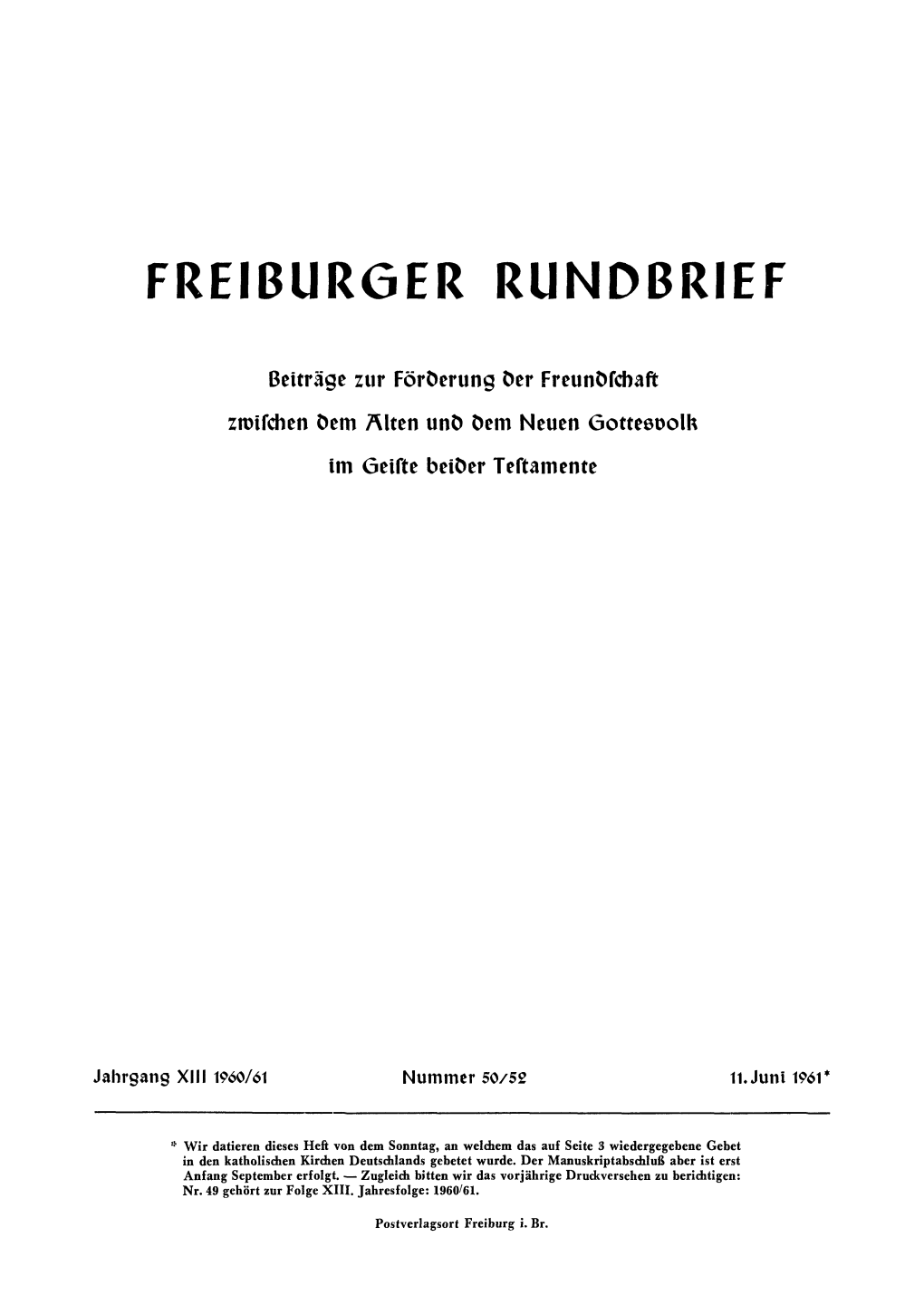 Freiburger Rundbrief