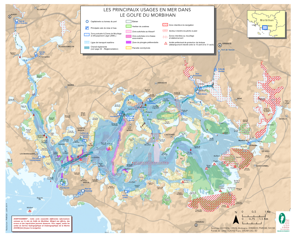 Les Principaux Usages En Mer Dans Le Golfe Du Morbihan