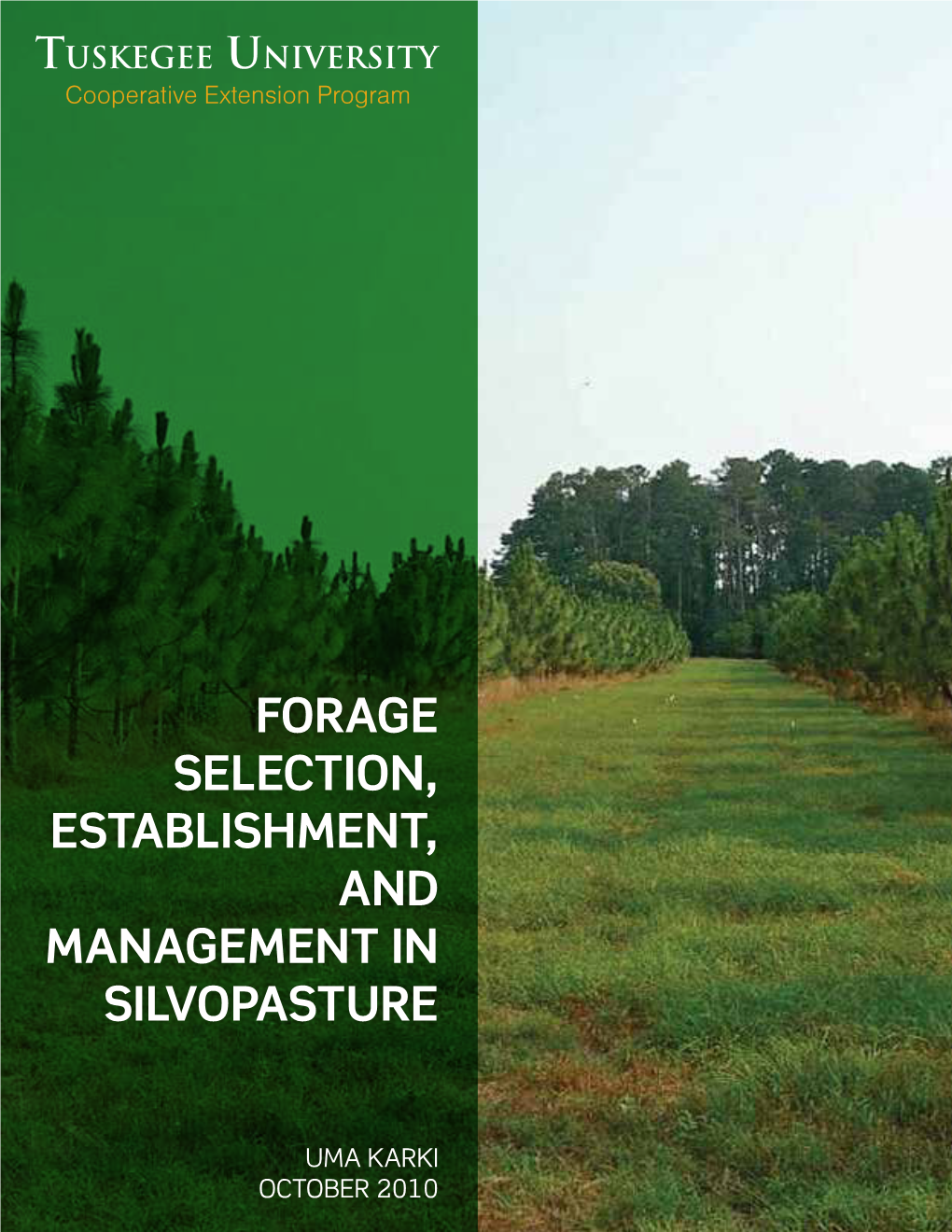 Forage Selection, Establishment, and Management in Silvopasture