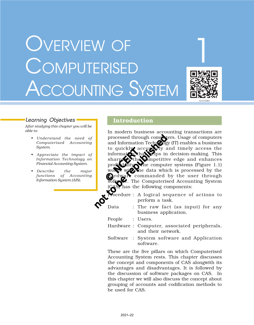 Overview of Computerised Accounting System
