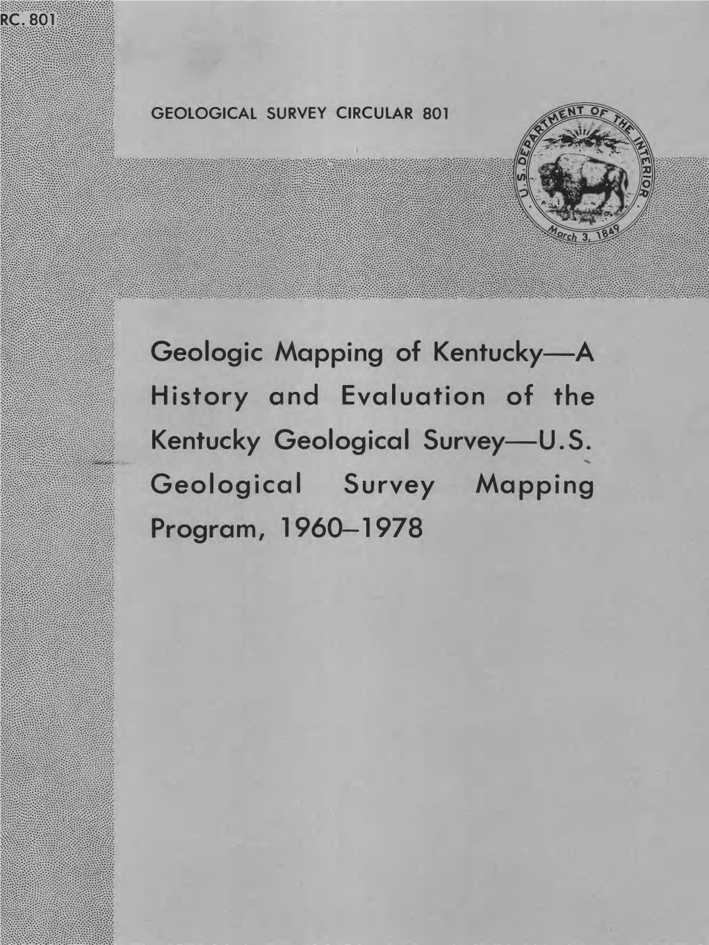 A History and Evaluation of the Kentucky Geological Survey U.S