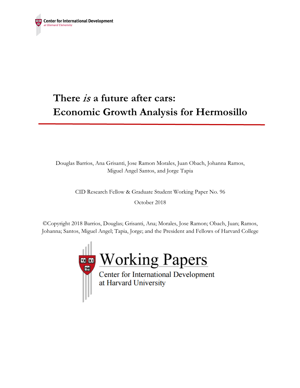 Economic Growth Analysis for Hermosillo