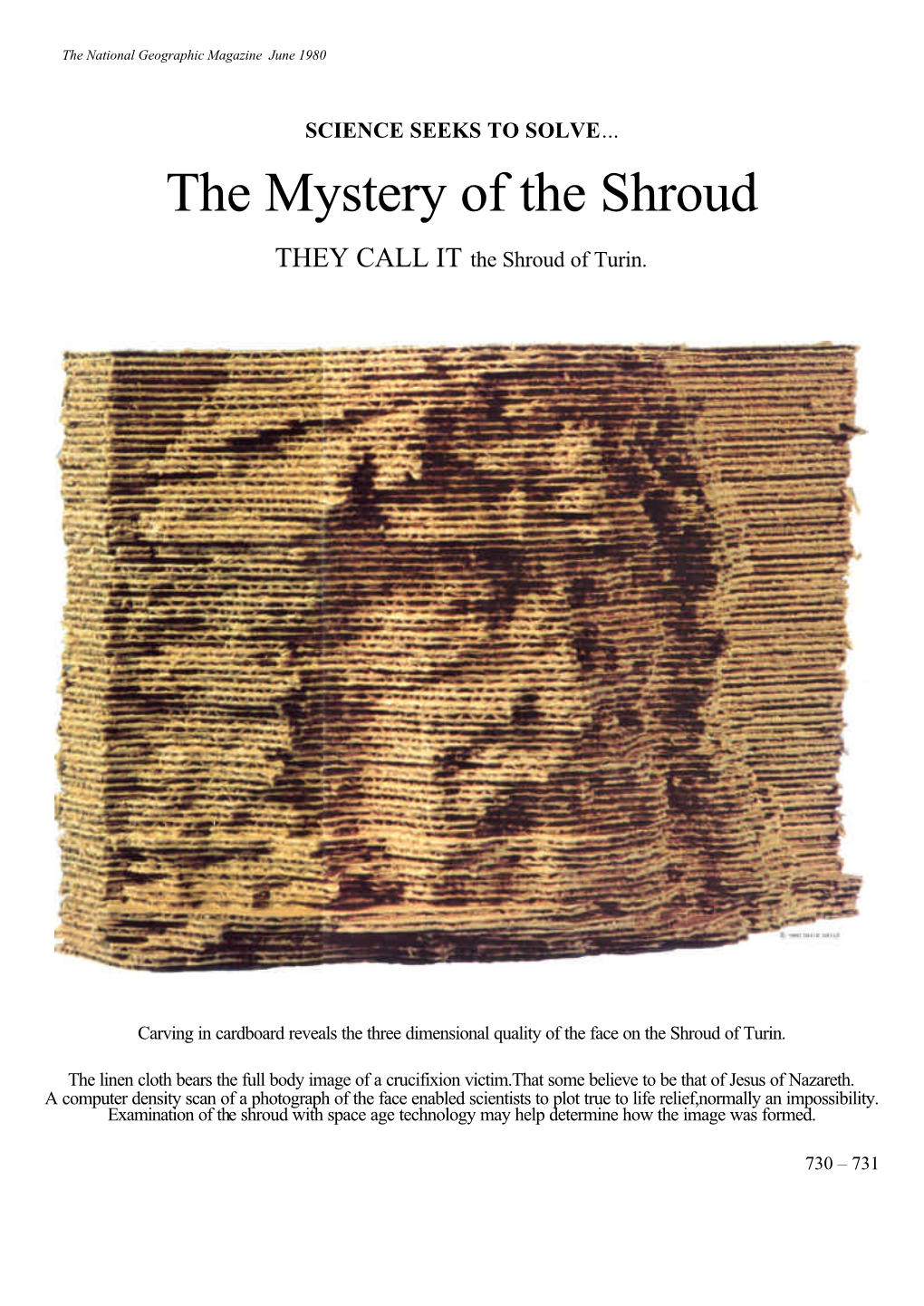 The Mystery of the Shroud