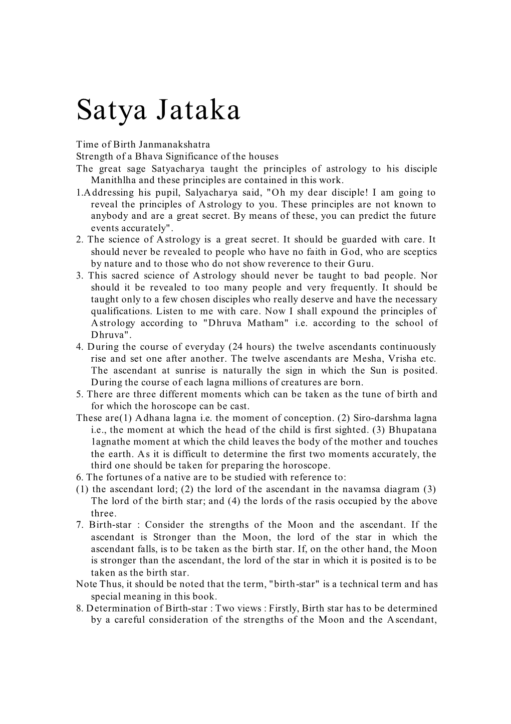 Satya Jataka