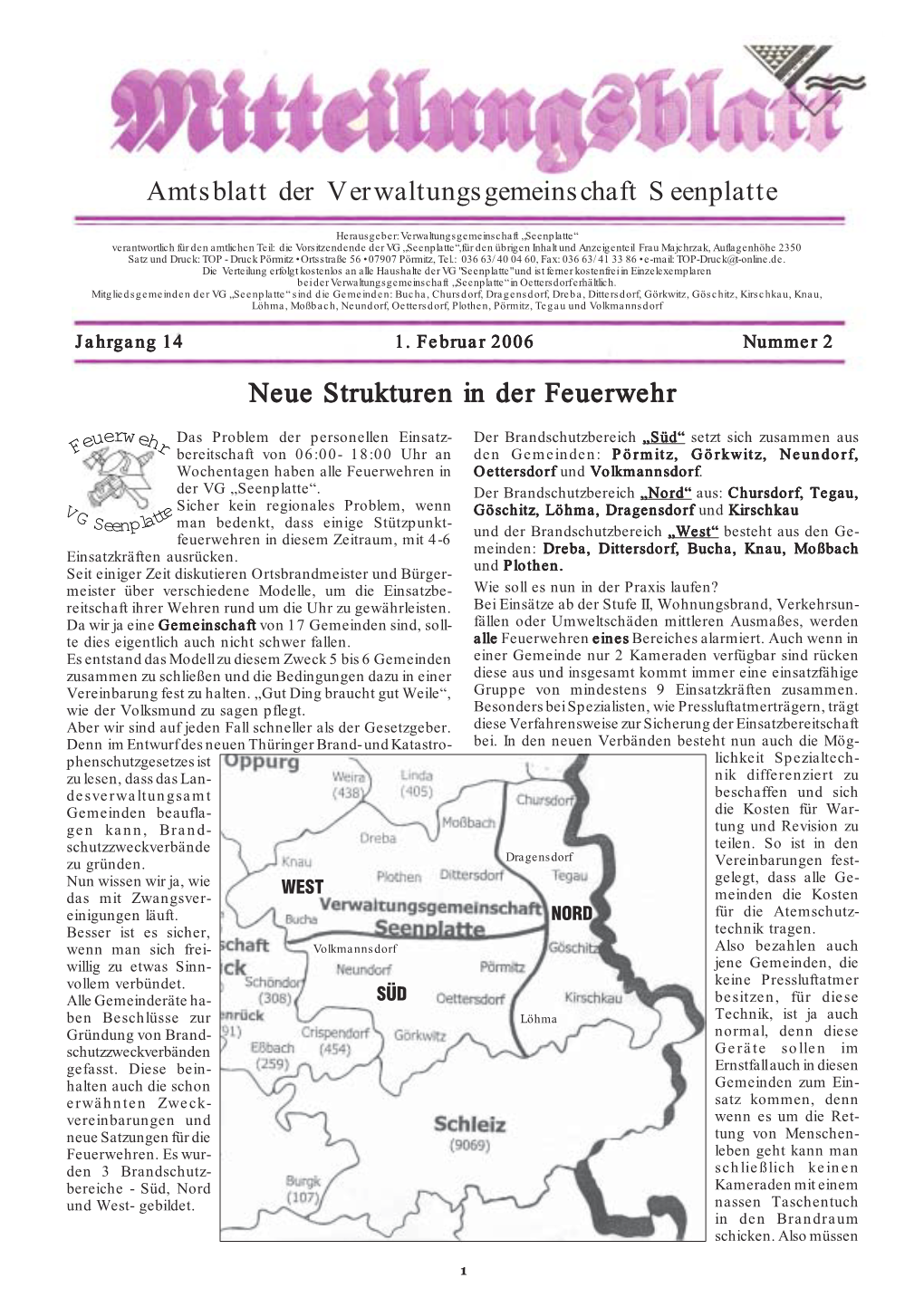 Amtsblatt Der Verwaltungsgemeinschaft Seenplatte