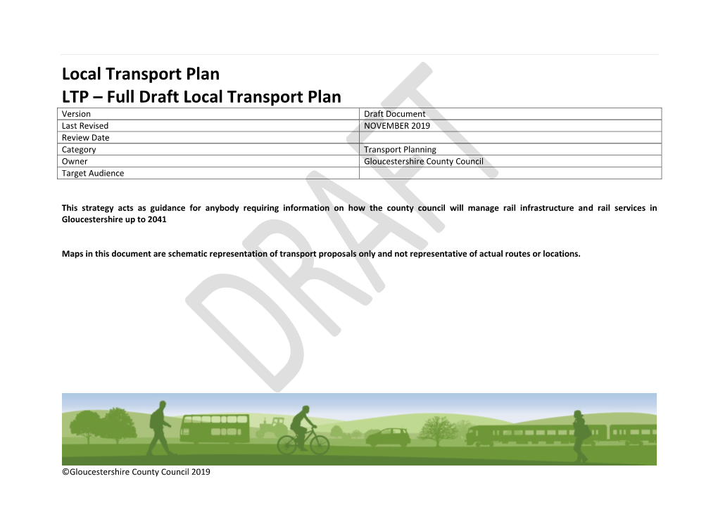 Full Draft Local Transport Plan