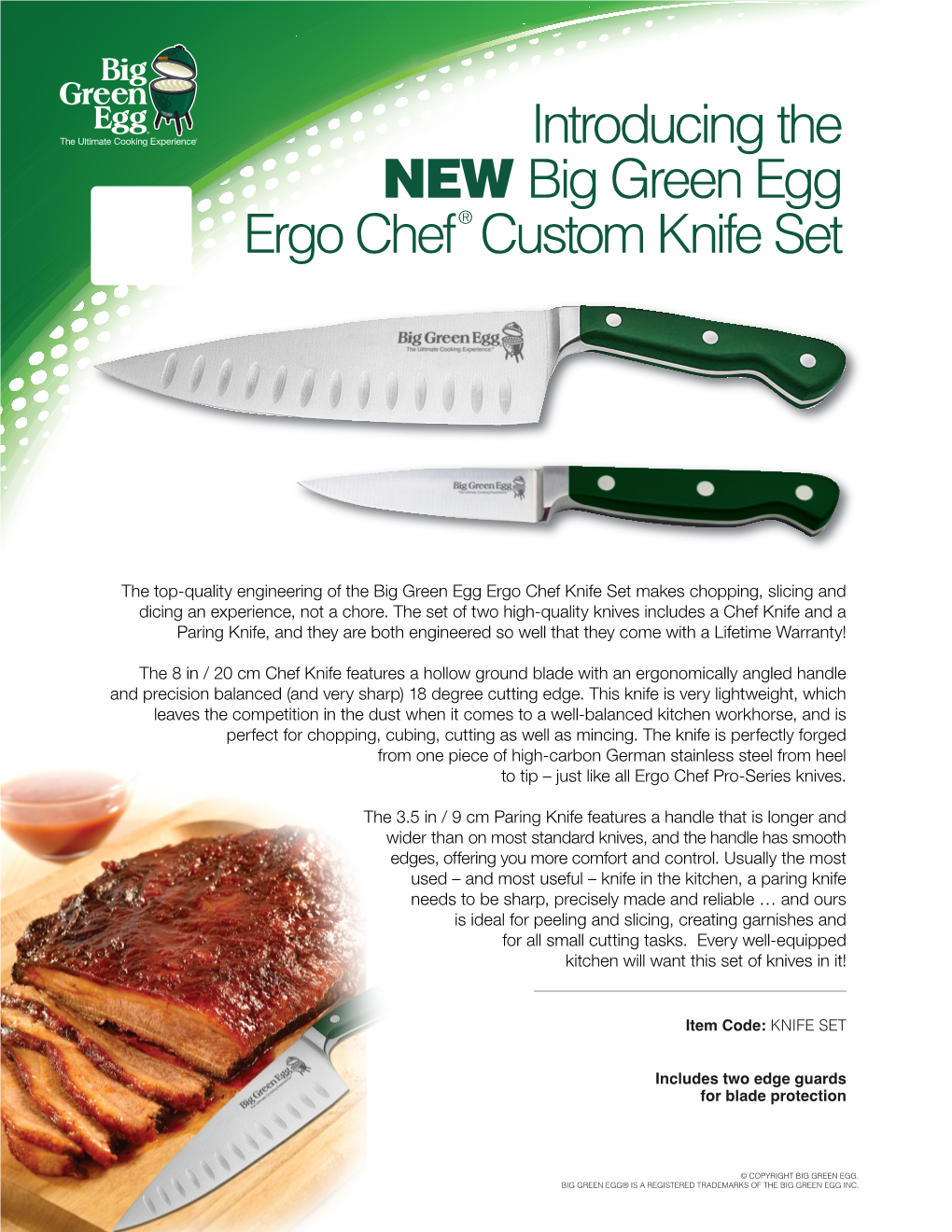 Introducing the NEW Big Green Egg Ergo Chef® Custom Knife Set