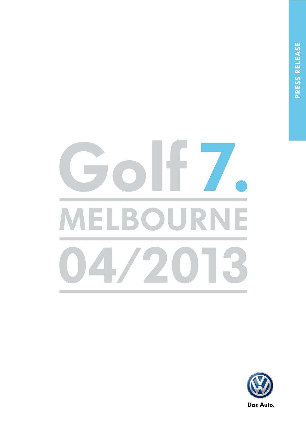 Press Kit: Volkswagen Mk.7 Golf (April 2013)
