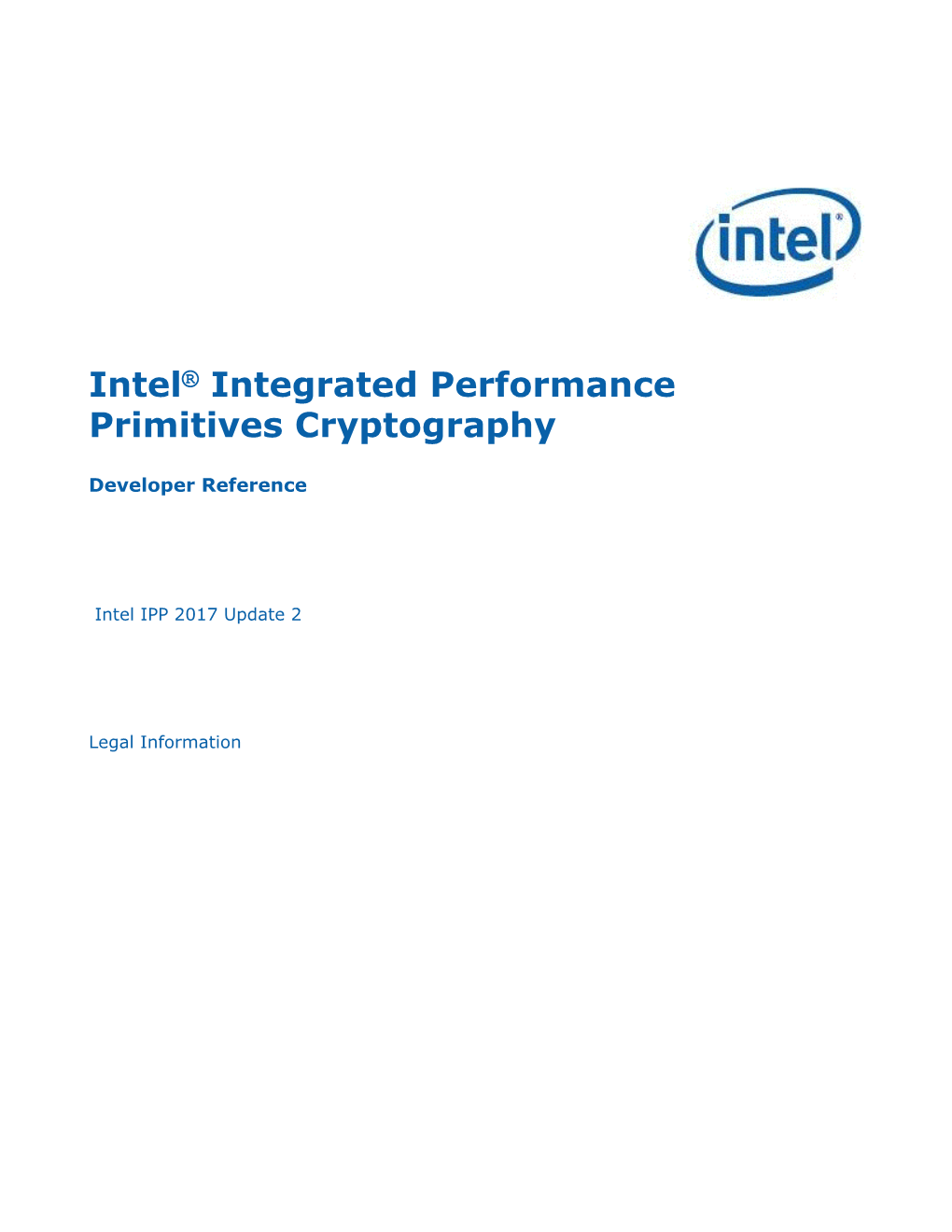 Intel® Integrated Performance Primitives Cryptography