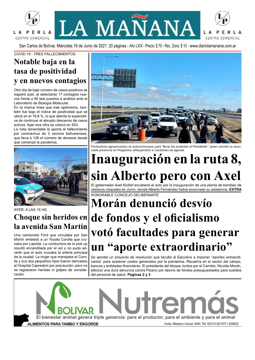 Inauguración En La Ruta 8, Sin Alberto Pero Con Axel