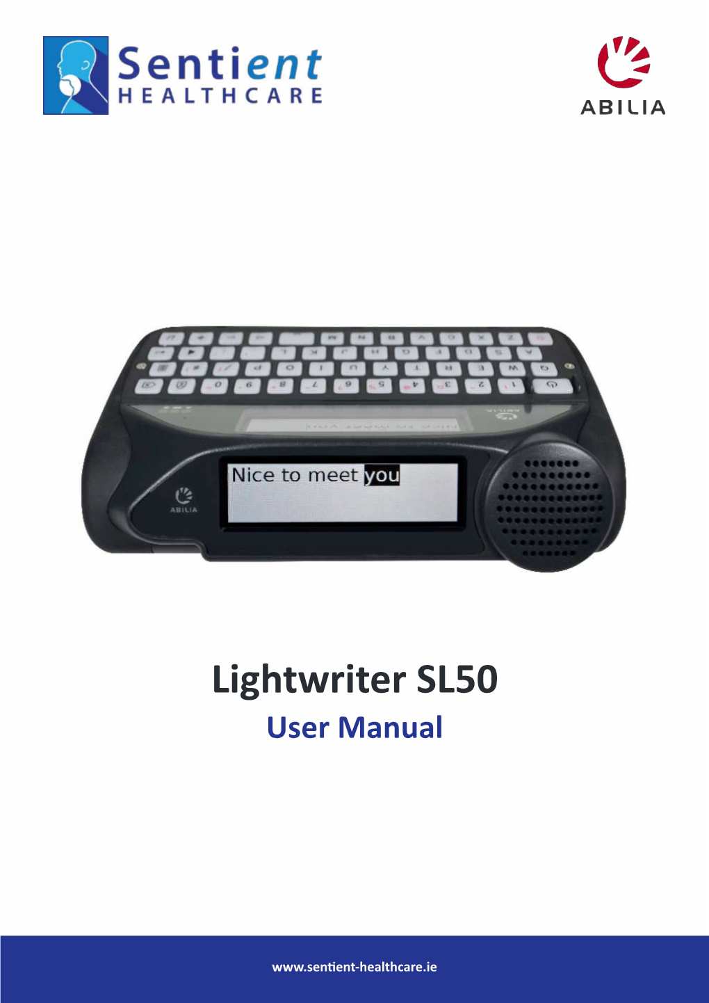 Lightwriter SL50 User Manual