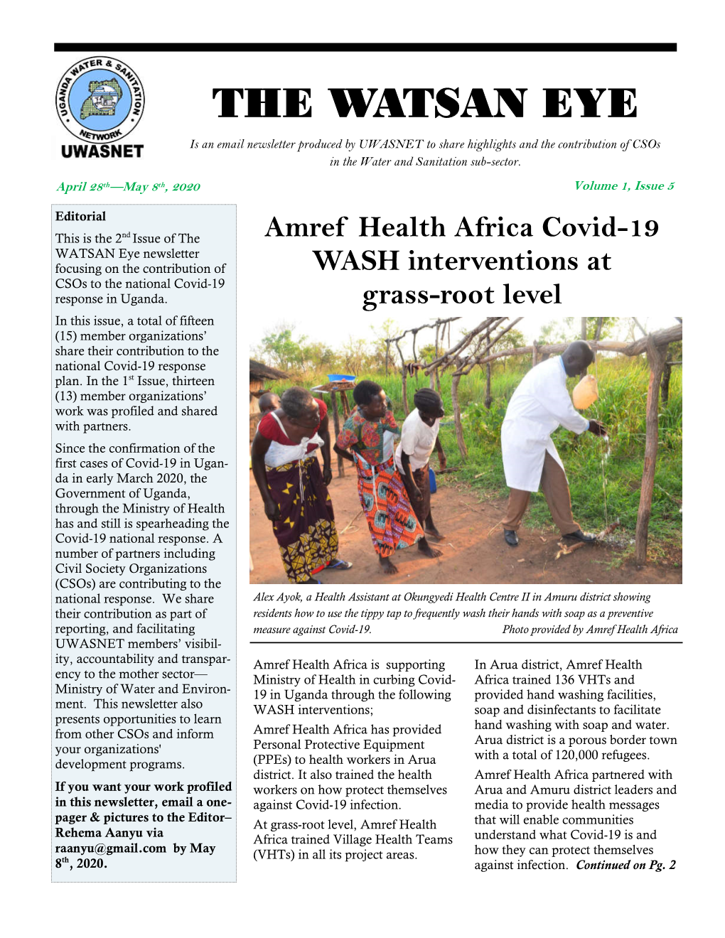 2Nd Issue Newsletter Highlighting the Contribution of Csos