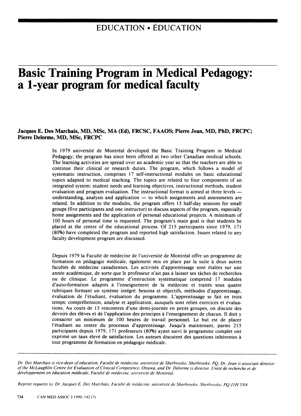 Basic Training Program in Medical Pedagogy: a 1-Year Program for Medical Faculty