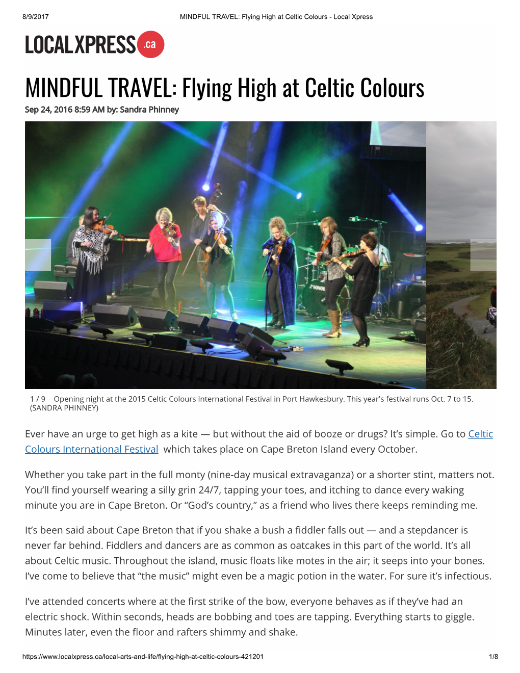 Flying High at Celtic Colours - Local Xpress