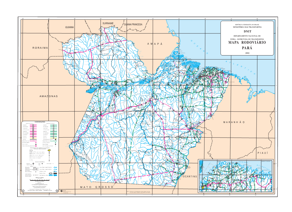 Mapa Rodoviário Pará