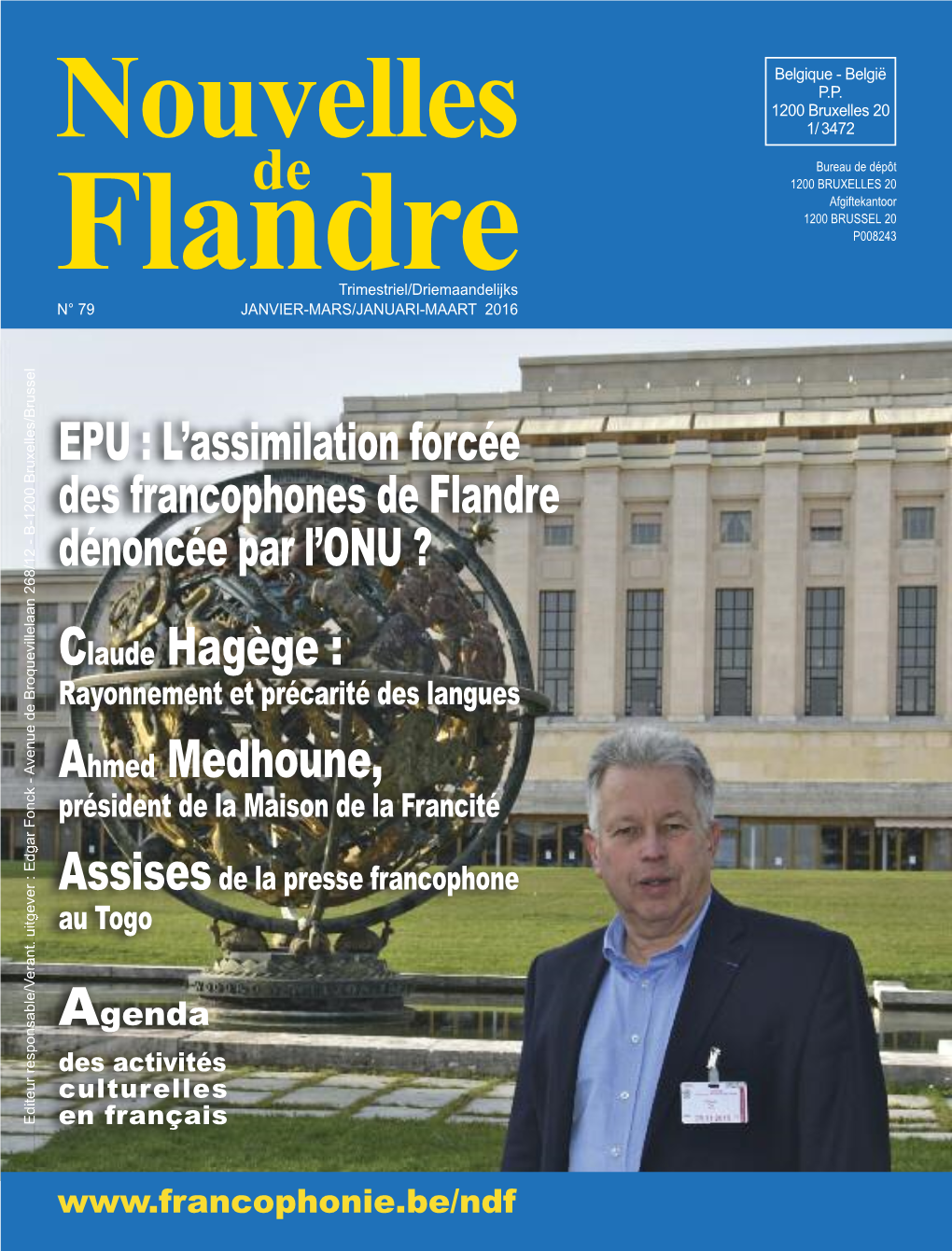 EPU : L'assimilation Forcée Des Francophones De Flandre Dénoncée Par L'onu ? Claude Hagège : Ahmed Medhoun