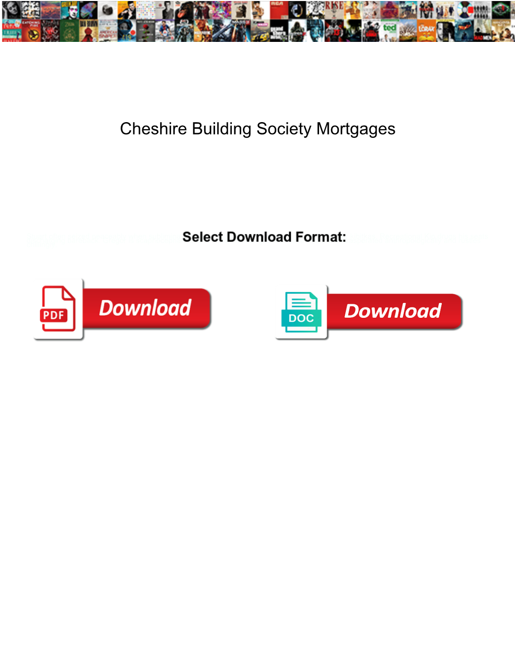 Cheshire Building Society Mortgages